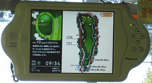 液晶画面でコース確認 コース情報